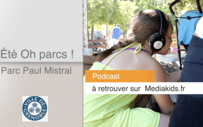 Les enfants du Parc Paul Mistral à la rencontre des familles. Un atelier numérique d'éducation aux médias participatif à Grenoble et ses environs. Podcasts et Chroniques vidéos pour sensibiliser à l'information.