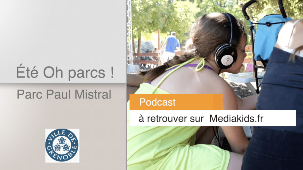 Les enfants du Parc Paul Mistral à la rencontre des familles. Un atelier numérique d'éducation aux médias participatif à Grenoble et ses environs. Podcasts et Chroniques vidéos pour sensibiliser à l'information.